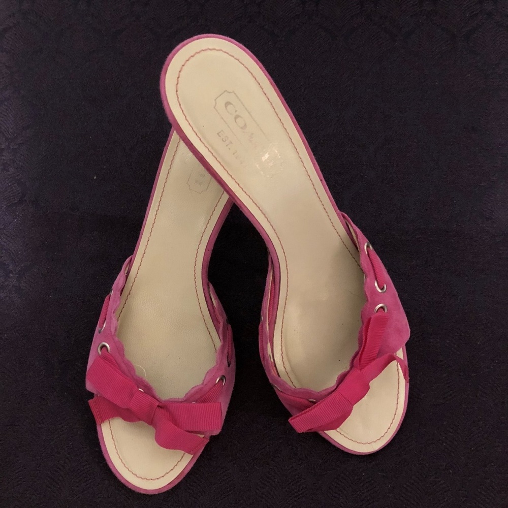 Coach Cyndi Sandals Pink 8B Made in Italy